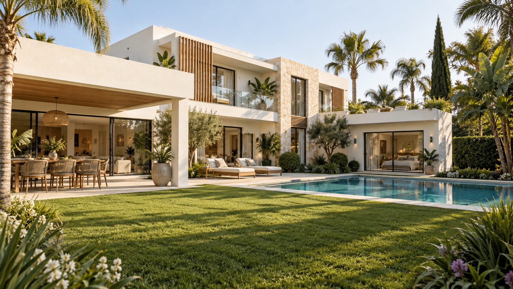 Villa Palmera - Beachside Contemporary Family Villa, San Pedro Playa