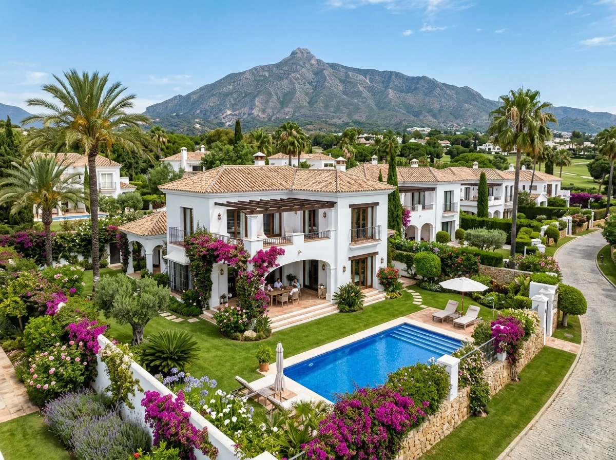 Golfbane og boligsamfunn i Aloha, Nueva Andalucía