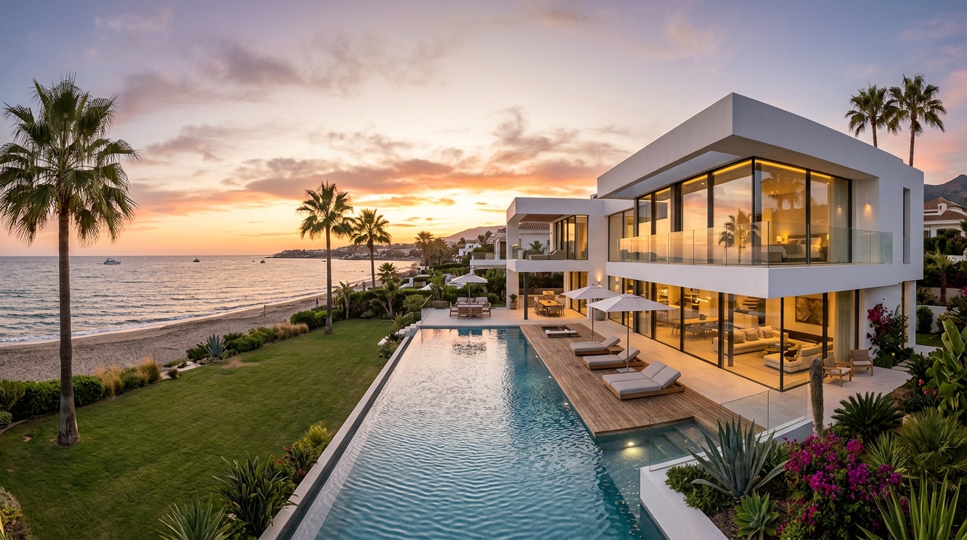 Villa Playa del Sol - Frontline Beach Contemporary Estate, New Golden Mile